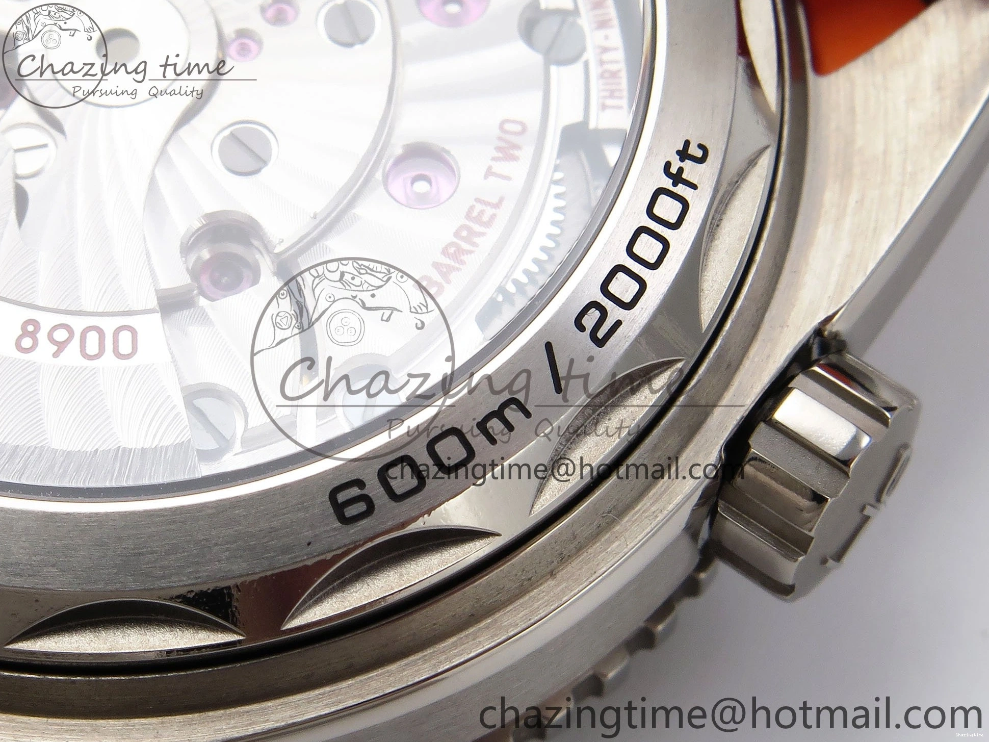 1226 Comfortable Planet Ocean 43.5mm SS VSF 1:1 Best Edition Black Orange Bezel Gray Dial on Nylon Strap A8900 Super Clone V 7730